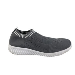 Tiosebon Womenβs Grey Mesh Slip On Walking Shoes Sneaker Comfort Knit EU 40 US 9